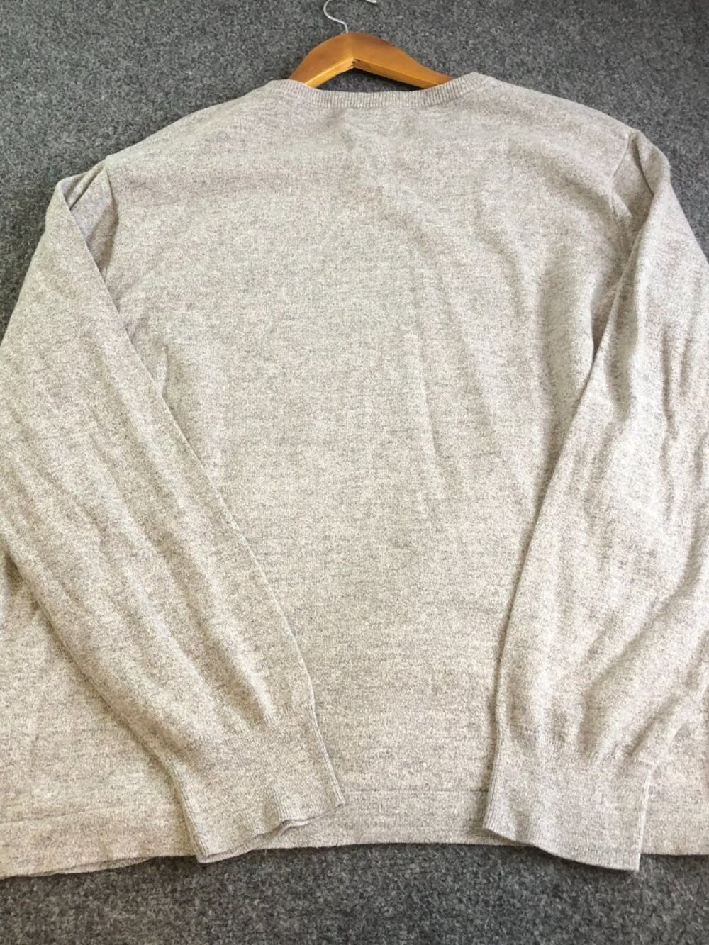 J Crew Sweater Mens Extra Large Gray Crew Neck Long Sweatshirt Cotton - Picture 7 of 8